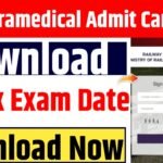 RRB Paramedical Admit Card 2025