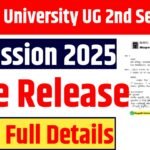 Magadh University UG 2nd Semester Admission 2025 : Semester 2 Admission Session 2024-2028 For BA, BSc, BCom