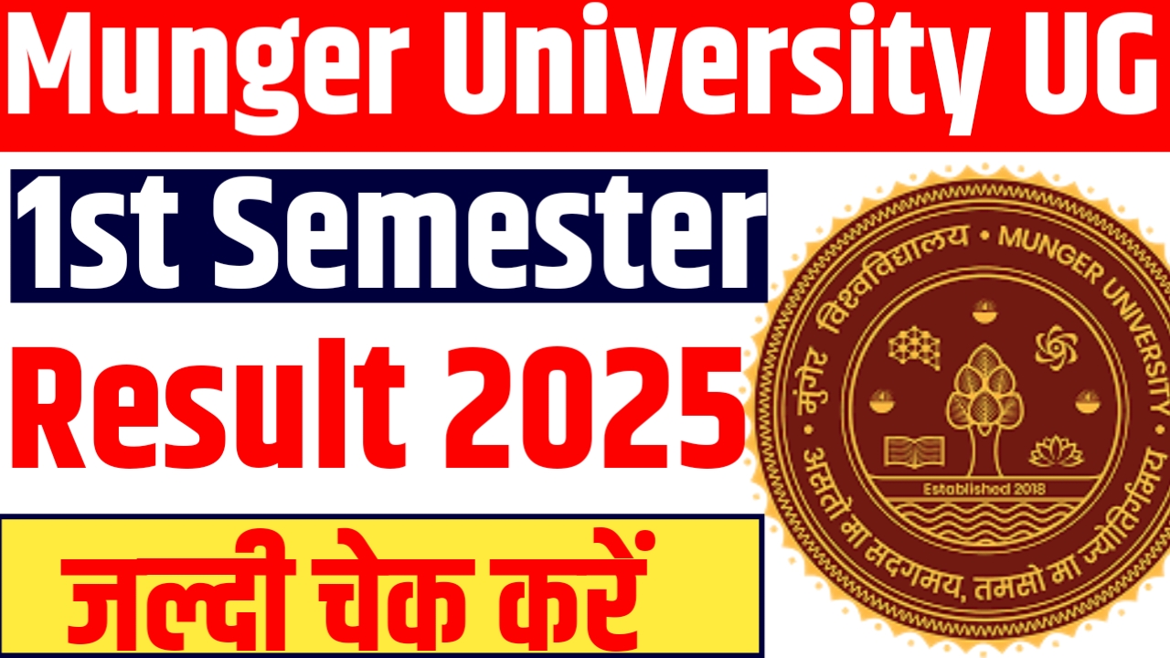 Munger University UG 1st Semester Result 2025 Session 2024-28 : BA, BSc, BCom Result Check Procces