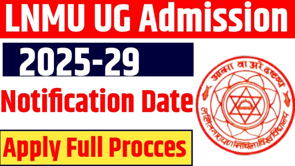 LNMU UG Admission 2025-29 Notification : LNMU Admission 2025 Online Apply Date