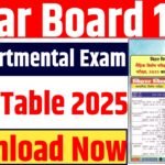 Bihar Board 10th Compartmental Exam Time Table 2025 : Bihar Board 10th Compartmental Exam Date 2025 Out