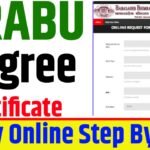 BRABU Degree Certificate Online Apply 2025