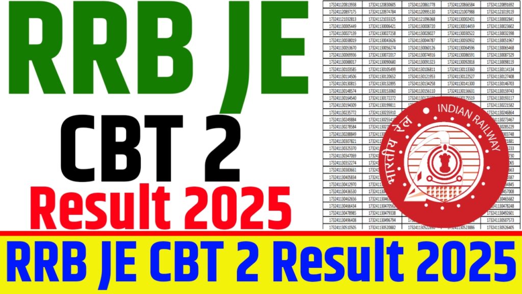 RRB JE CBT 2 Result 2025