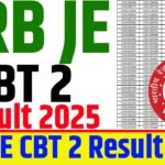 RRB JE CBT 2 Result 2025