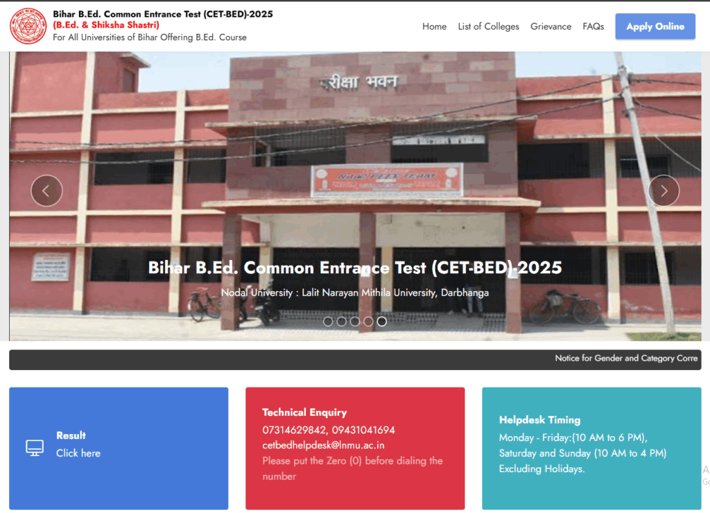 Bihar B.Ed Allotment Letter 2025 PDF Download