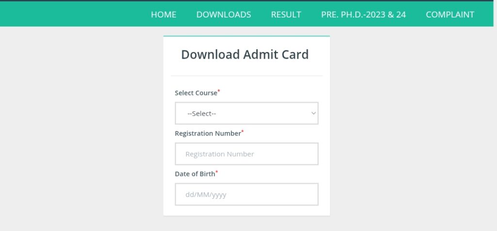 VKSU ARA PG Semester-2 Admit Card 2024-26