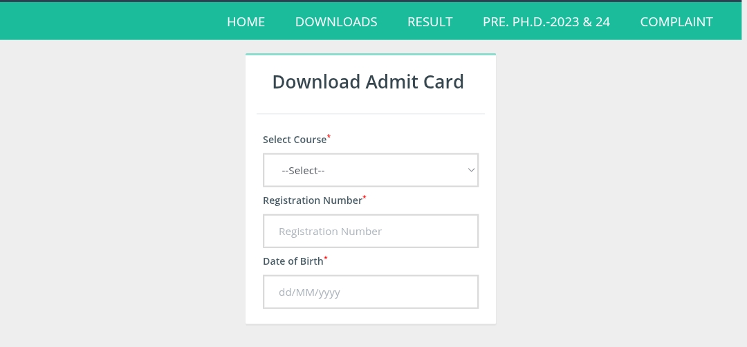 VKSU ARA PG Semester-2 Admit Card 2024-26