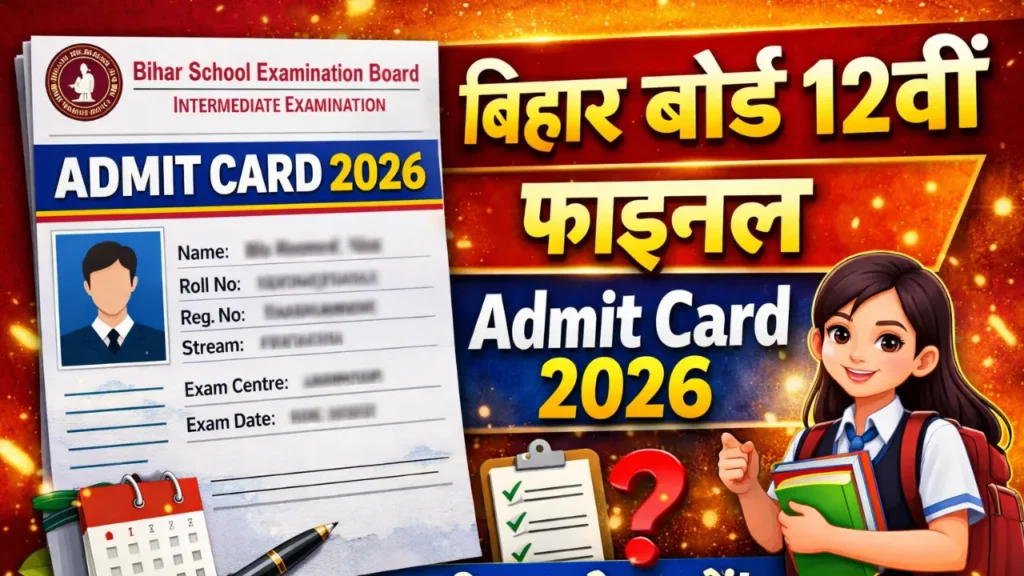 Bihar Board 12th (Inter) Final Admit Card 2026