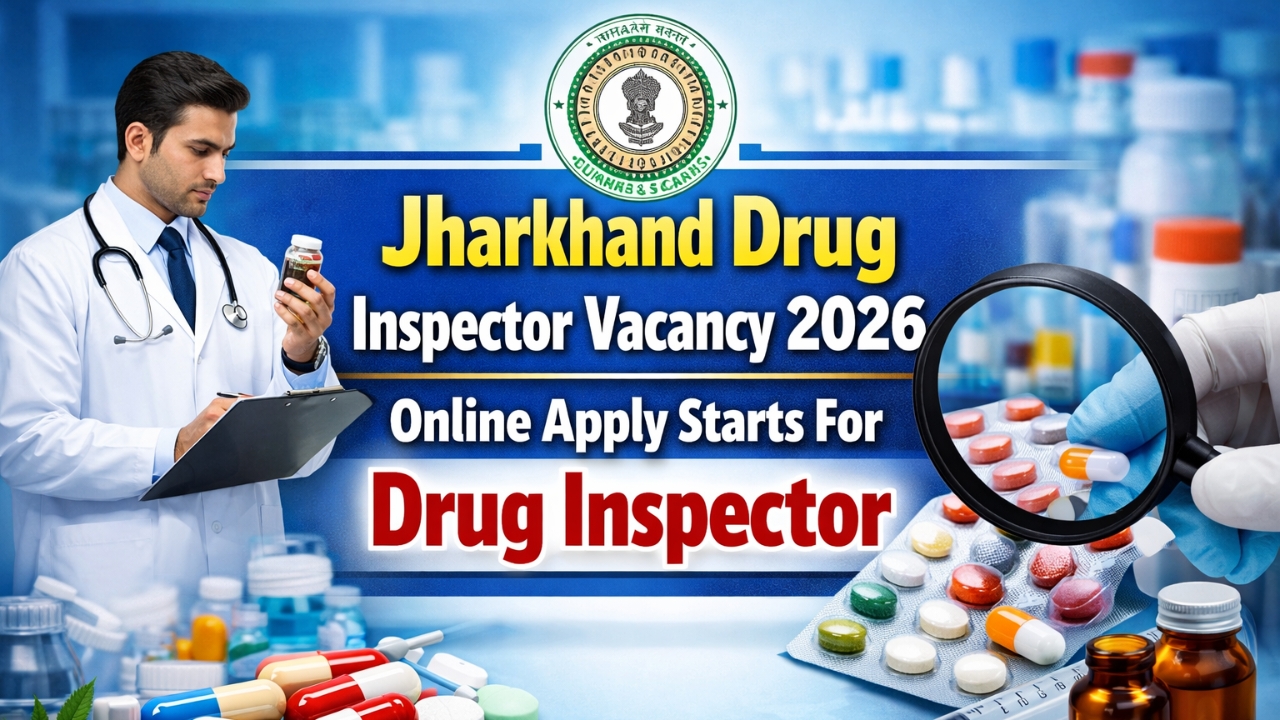 Jharkhand Drug Inspector Vacancy 2026 : Online Apply Starts For Drug Inspector