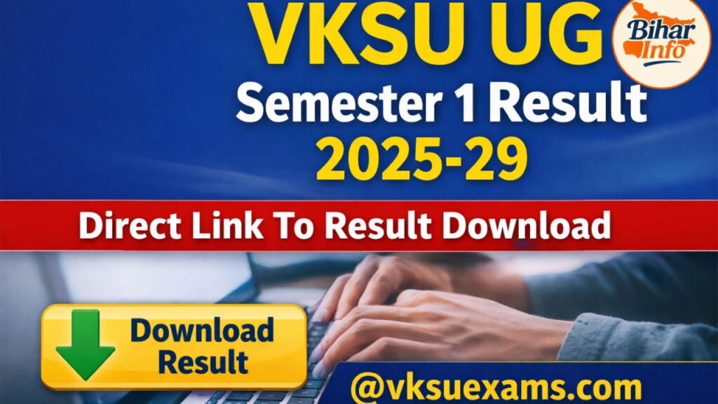 VKSU UG Semester 1 Result 2025-29 (Date Soon) : Direct Link To Result Downlaod @vksuexams.com