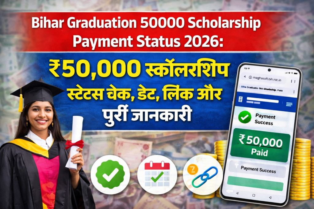 Bihar Graduation 50000 Scholarship Payment Status 2026