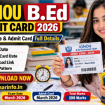 IGNOU B.Ed Admit Card 2026