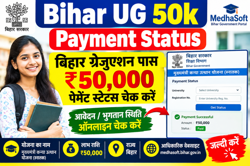 Bihar 50000 Payment Status Bihar UG 50k Payment Status